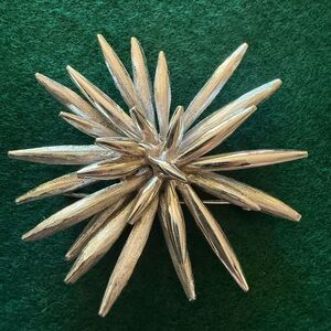 Marcel Boucher -3105-rare -Silver tone Starburst Brooch 1950s